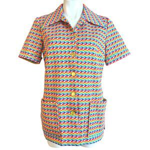 Vintage 1960s Channel 1 by Bill Sims Button down Multicolor Checked Size Large